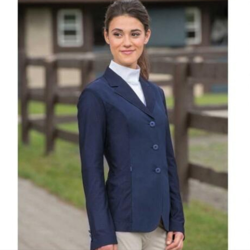 RJ Classic Harmony Jr. Mesh English Horse Show Coat 14 R - Dark Navy